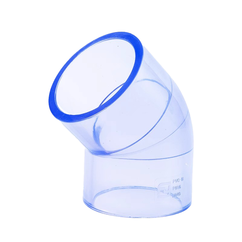 PVC透明45°弯头